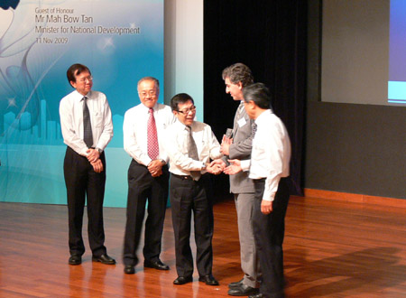 Ceremonia de entrega de premios en Singapur